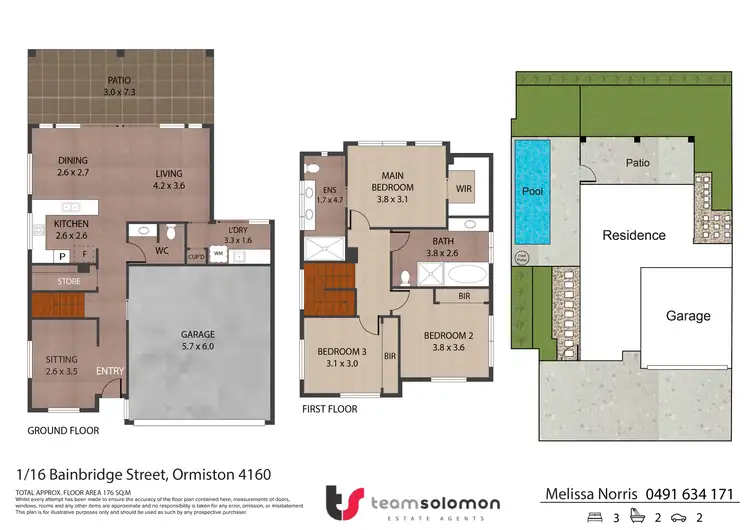 Floorplan of Homely townhouse listing, 1/16 Bainbridge Street, Ormiston QLD 4160