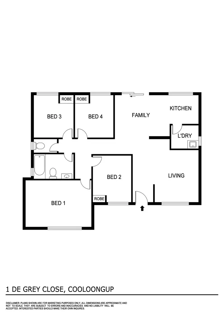 Floorplan of Homely house listing, 1 De Grey Close, Cooloongup WA 6168