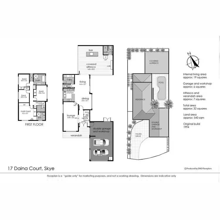 Floorplan of Homely house listing, 17 Daina Court, Skye VIC 3977