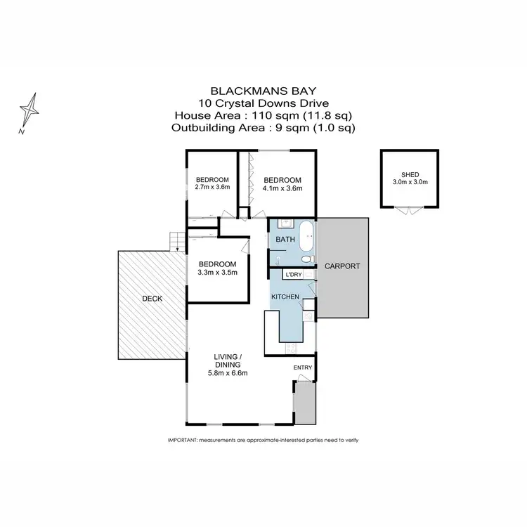 Floorplan of Homely house listing, 10 Crystal Downs Drive, Blackmans Bay TAS 7052