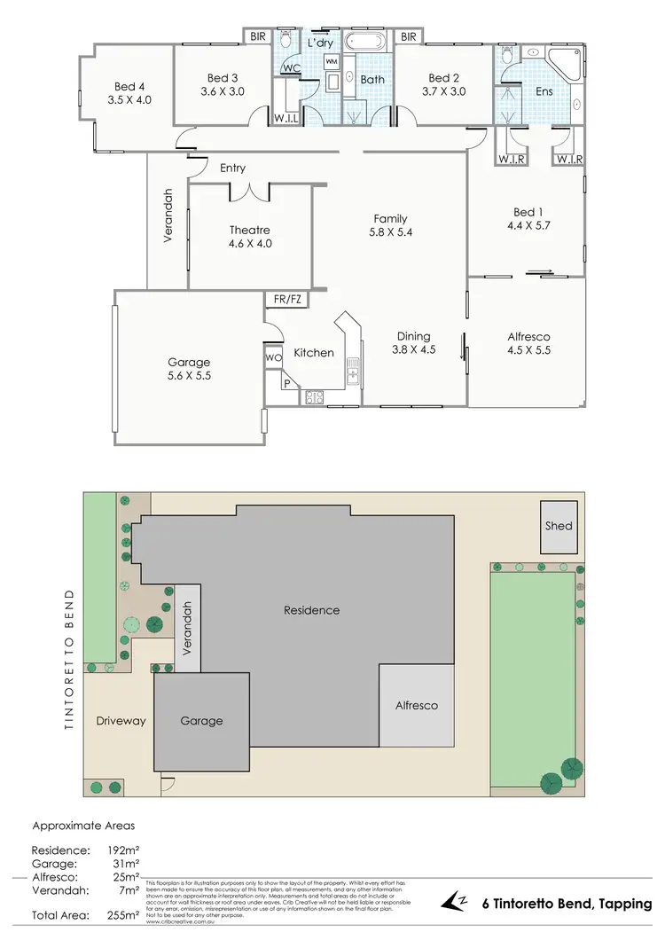 Floorplan of Homely house listing, 6 Tintoretto Bend, Tapping WA 6065