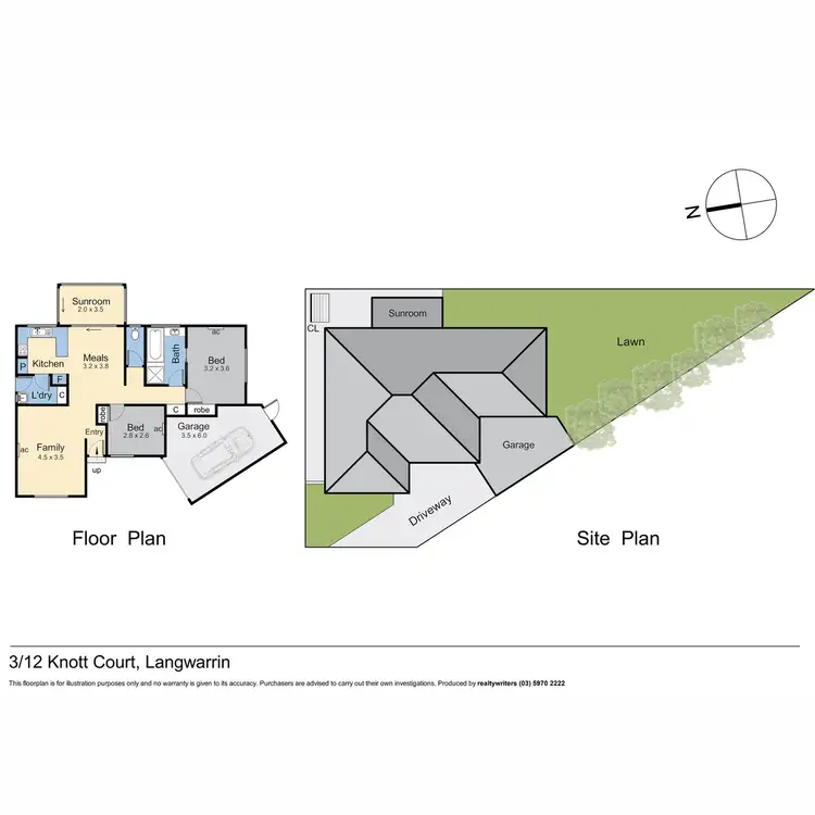 Floorplan of Homely unit listing, 3/12 Knott Court, Langwarrin VIC 3910