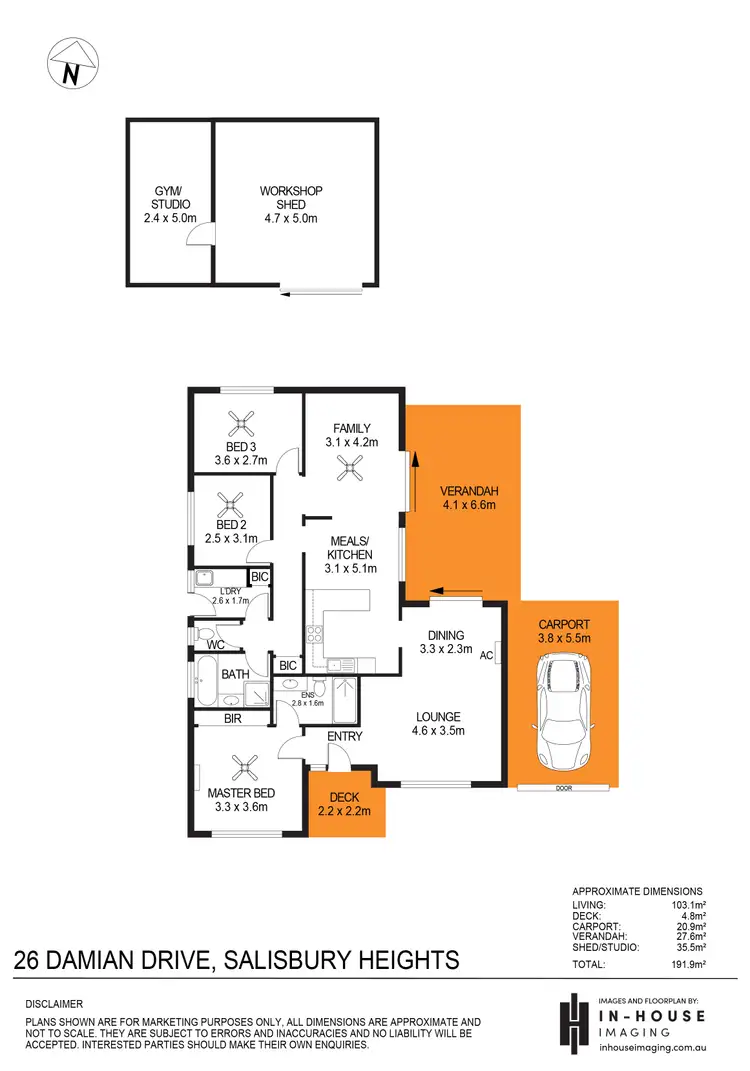 Floorplan of Homely house listing, 26 Damian Drive, Salisbury Heights SA 5109