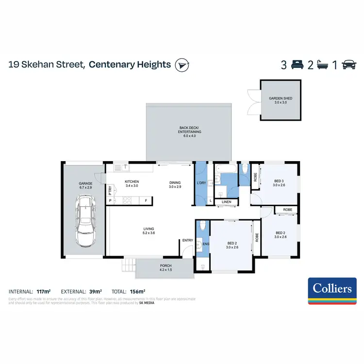 Floorplan of Homely house listing, 19 Skehan Street, Centenary Heights QLD 4350