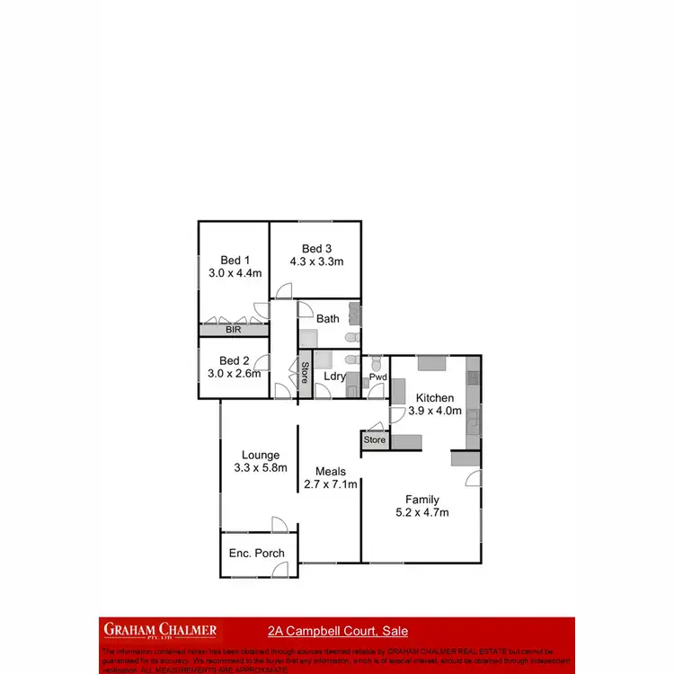 Floorplan of Homely house listing, 2A Campbell Court, Sale VIC 3850
