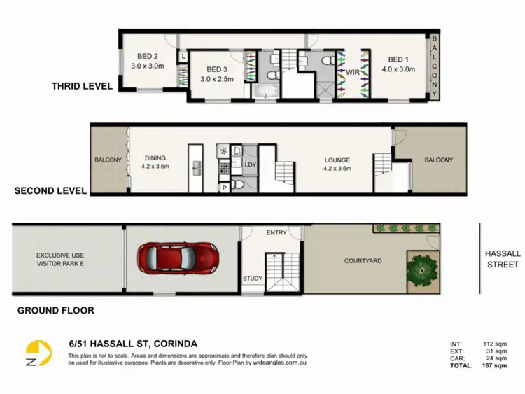 Floorplan of Homely townhouse listing, 6/51 Hassall Street, Corinda QLD 4075