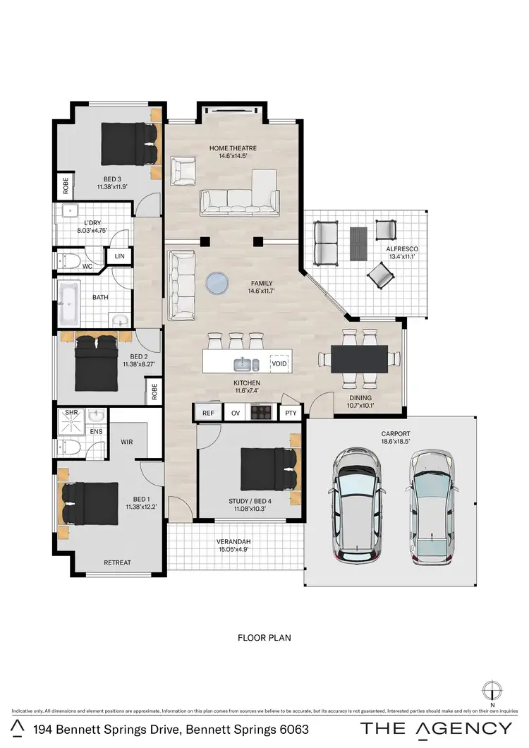 Floorplan of Homely house listing, 194 Bennett Springs Drive, Bennett Springs WA 6063