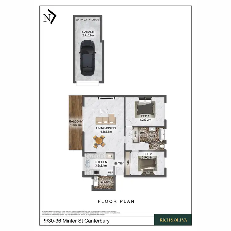 Floorplan of Homely apartment listing, 9/30-36 Minter Street, Canterbury NSW 2193