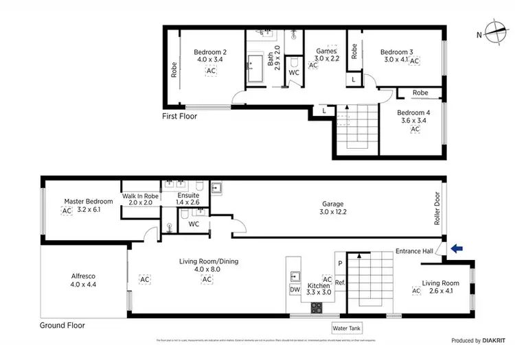 Floorplan of Homely semi-detached listing, 1/44 Old Bathurst Road, Blaxland NSW 2774