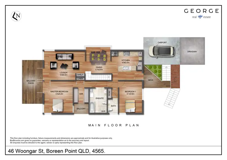 Floorplan of Homely house listing, 46 Woongar Street, Boreen Point QLD 4565