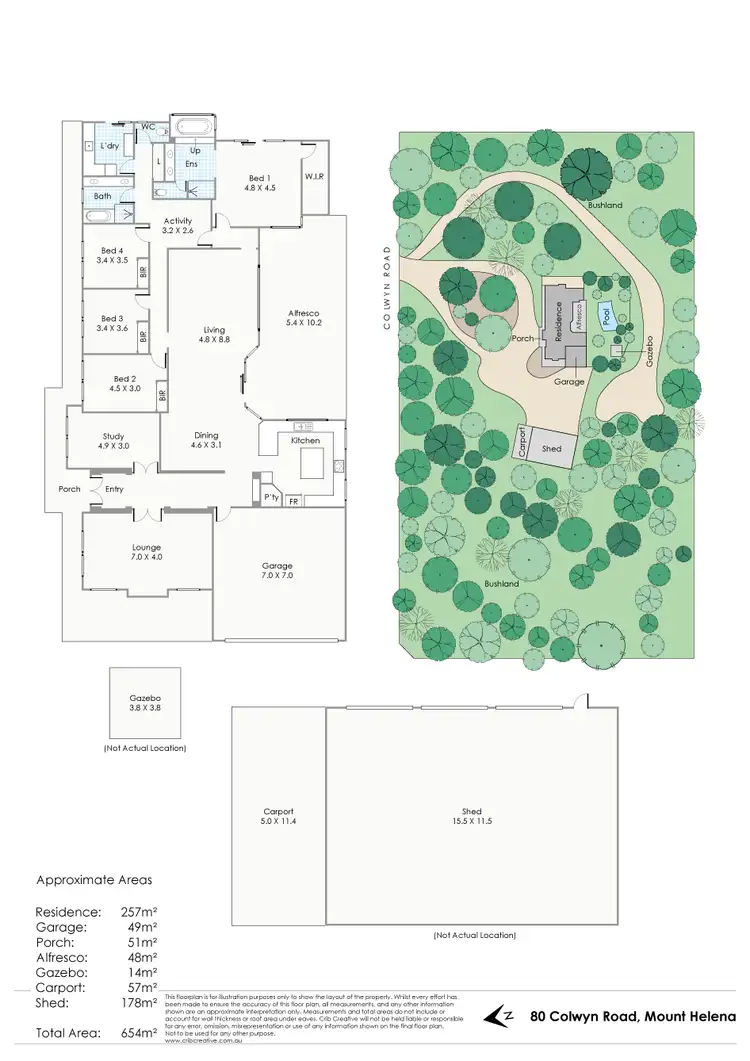 Floorplan of Homely house listing, 80 Colwyn Road, Mount Helena WA 6082