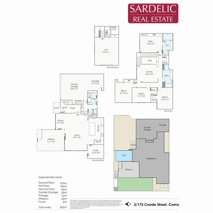 Floorplan of Homely townhouse listing, 173C Coode Street, Como WA 6152