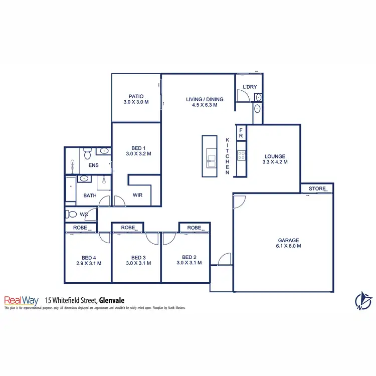 Floorplan of Homely house listing, 15 Whitefield Street, Glenvale QLD 4350
