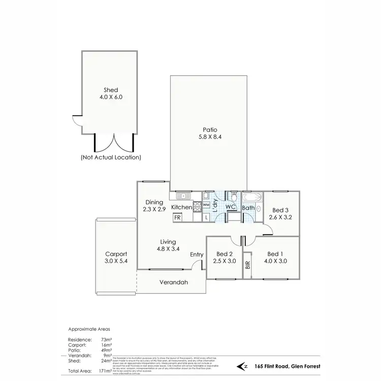 Floorplan of Homely house listing, 165 Flint Road, Glen Forrest WA 6071