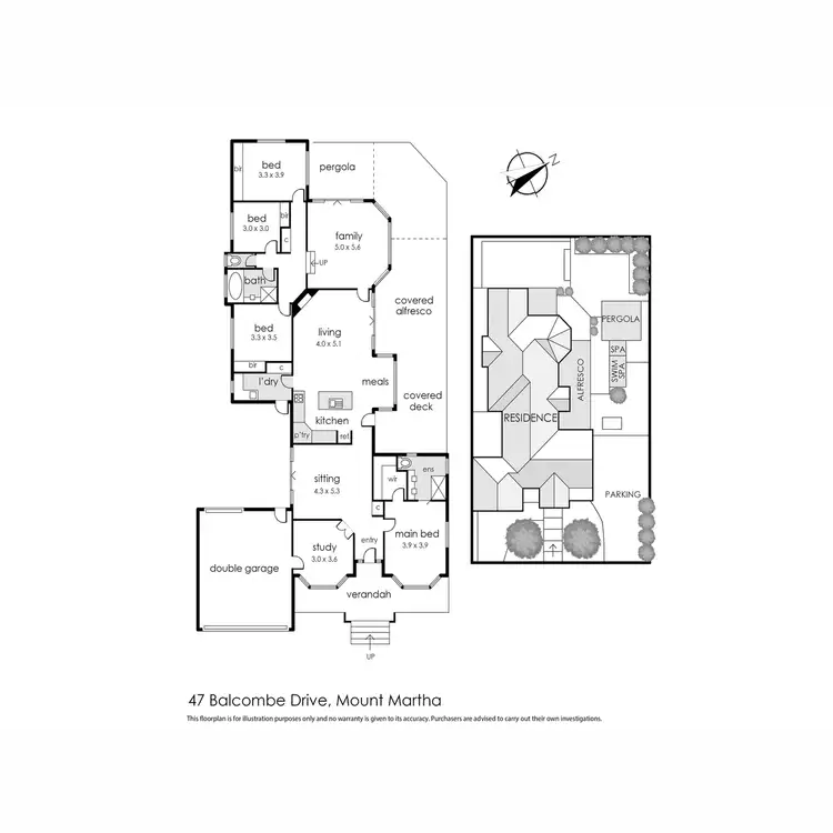 Floorplan of Homely house listing, 47 Balcombe Drive, Mount Martha VIC 3934