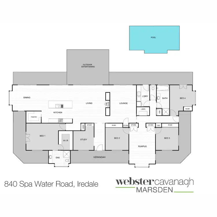 Floorplan of Homely rural property listing, 840 Spa Water Road, Iredale QLD 4344