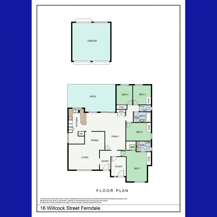 Floorplan of Homely house listing, 16 Willcock Street, Ferndale WA 6148
