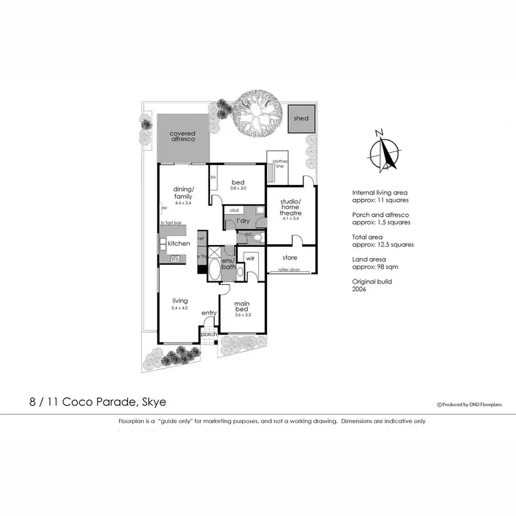 Floorplan of Homely unit listing, 8/11 Coco Parade, Skye VIC 3977