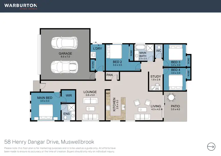 Floorplan of Homely house listing, 58 Henry Dangar Drive, Muswellbrook NSW 2333