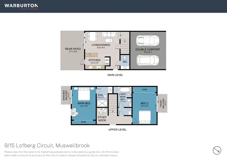 Floorplan of Homely townhouse listing, 9/15 Lofberg Circuit, Muswellbrook NSW 2333