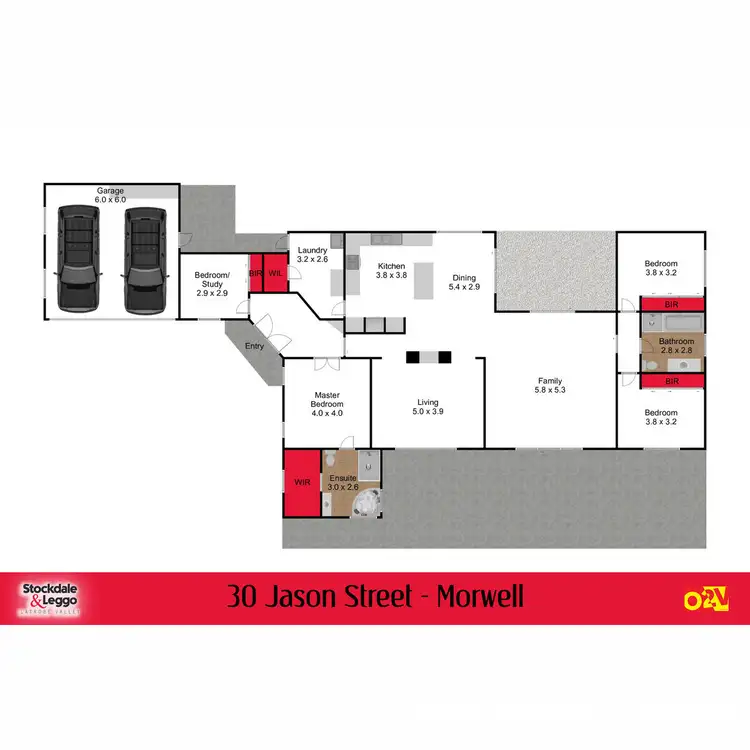 Floorplan of Homely house listing, 30 Jason Street, Morwell VIC 3840