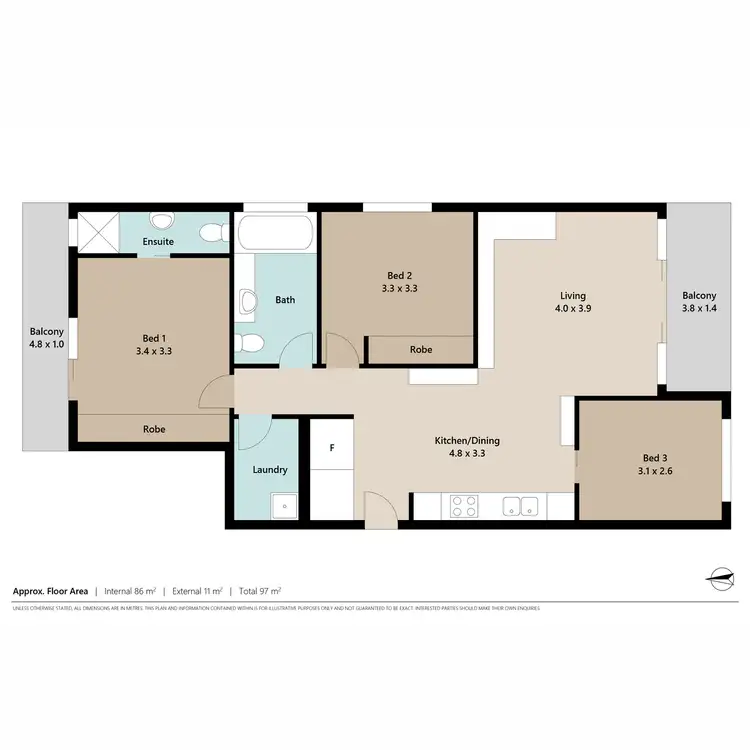 Floorplan of Homely apartment listing, 22/245 Main Street, Kangaroo Point QLD 4169