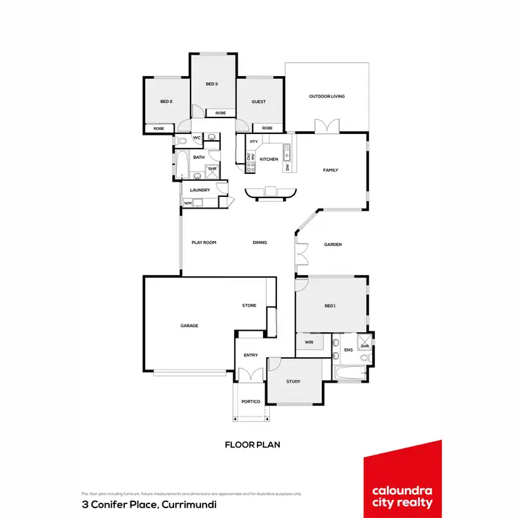 Floorplan of Homely house listing, 3 Conifer Place, Currimundi QLD 4551
