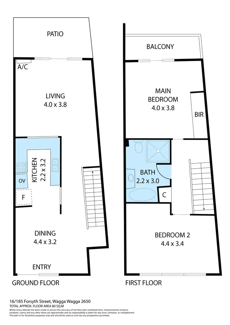 Floorplan of Homely unit listing, 16/185 Forsyth Street, Wagga Wagga NSW 2650