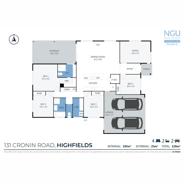 Floorplan of Homely house listing, 131 Cronin Road, Highfields QLD 4352