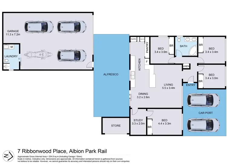 Floorplan of Homely house listing, 7 Ribbonwood Place, Albion Park Rail NSW 2527
