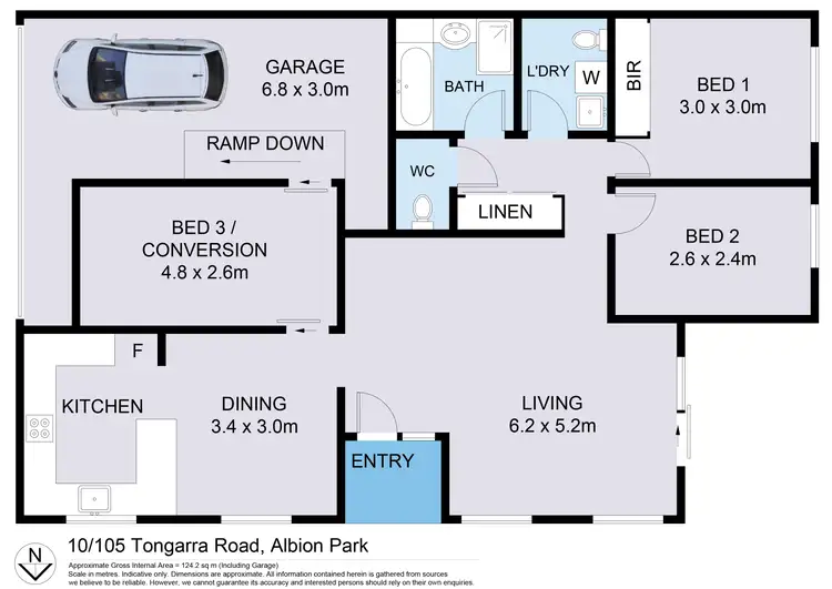 Floorplan of Homely unit listing, 10/105 Tongarra Road, Albion Park NSW 2527