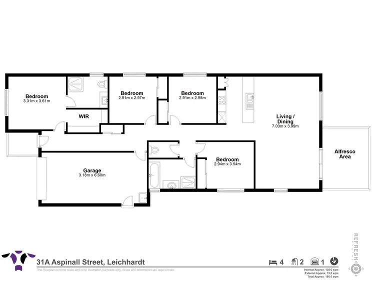 Floorplan of Homely house listing, 31a Aspinall Street, Leichhardt QLD 4305