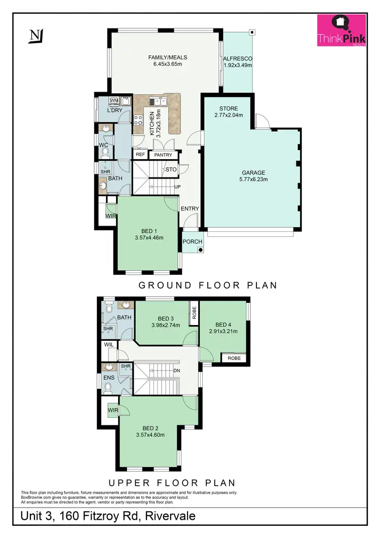 Floorplan of Homely townhouse listing, 3/160 Fitzroy Road, Rivervale WA 6103