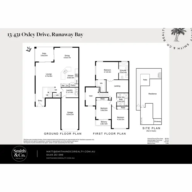 Floorplan of Homely townhouse listing, 13/431 Oxley Drive, Runaway Bay QLD 4216