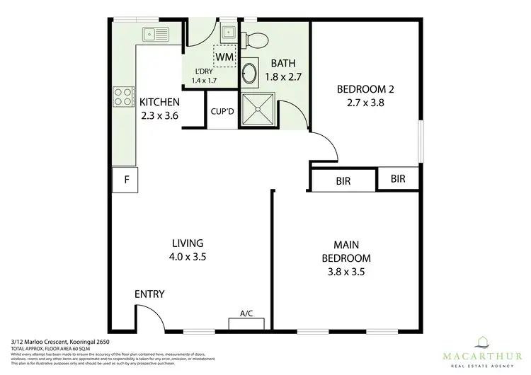 Floorplan of Homely unit listing, 3/12 Marloo Crescent, Kooringal NSW 2650