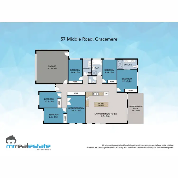 Floorplan of Homely house listing, 57 Middle Road, Gracemere QLD 4702