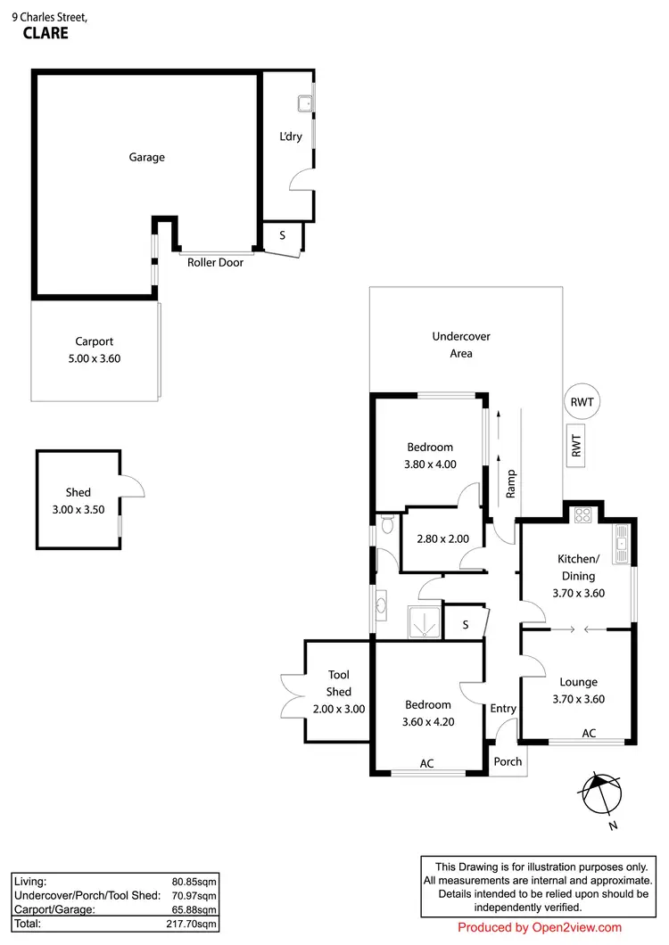 Floorplan of Homely house listing, 9 Charles Street, Clare SA 5453