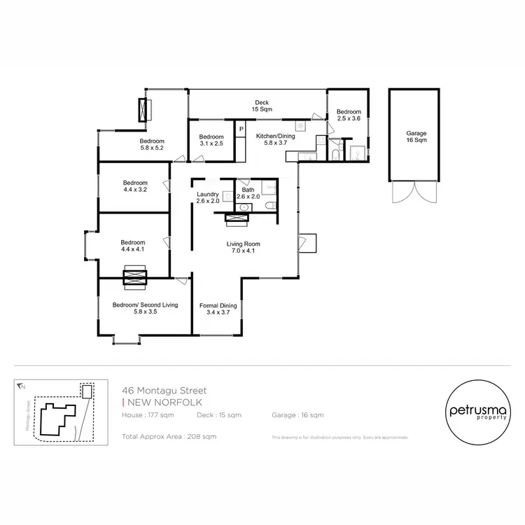 Floorplan of Homely house listing, 46 Montagu Street, New Norfolk TAS 7140
