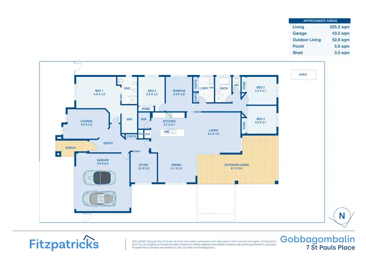 Floorplan of Homely house listing, 7 St Pauls Place, Gobbagombalin NSW 2650