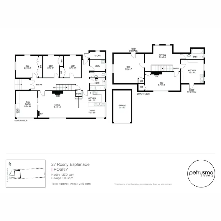 Floorplan of Homely house listing, 27 Rosny Esplanade, Rosny TAS 7018