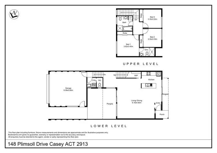 Floorplan of Homely townhouse listing, 148 Plimsoll Drive, Casey ACT 2913