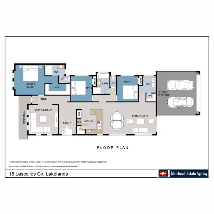 Floorplan of Homely house listing, 15 Lascelles Circus, Lakelands WA 6180