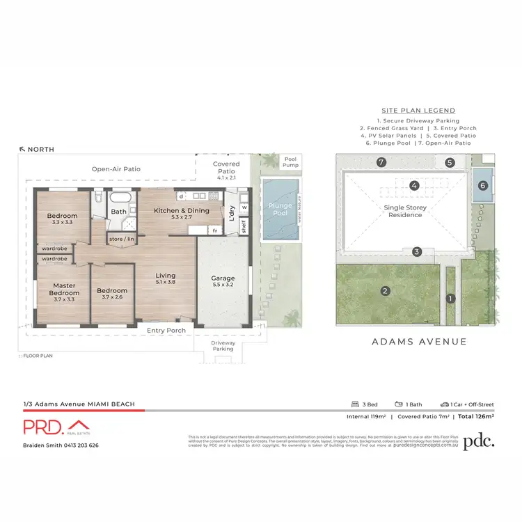 Floorplan of Homely house listing, 1/3 Adams Avenue, Miami QLD 4220