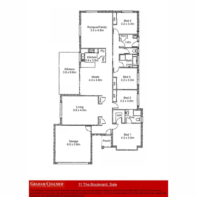 Floorplan of Homely house listing, 11 The Boulevard, Sale VIC 3850