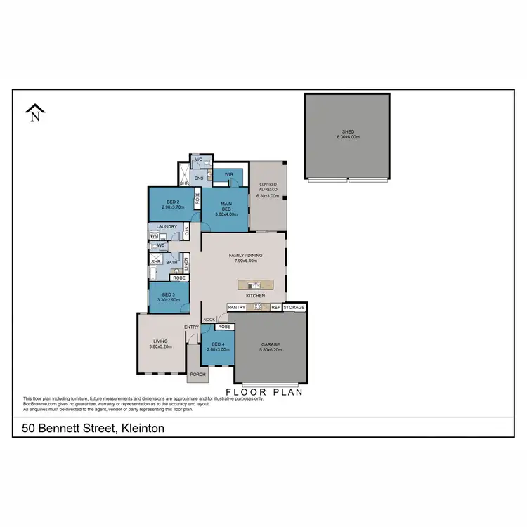 Floorplan of Homely house listing, 50 Bennett Street, Kleinton QLD 4352