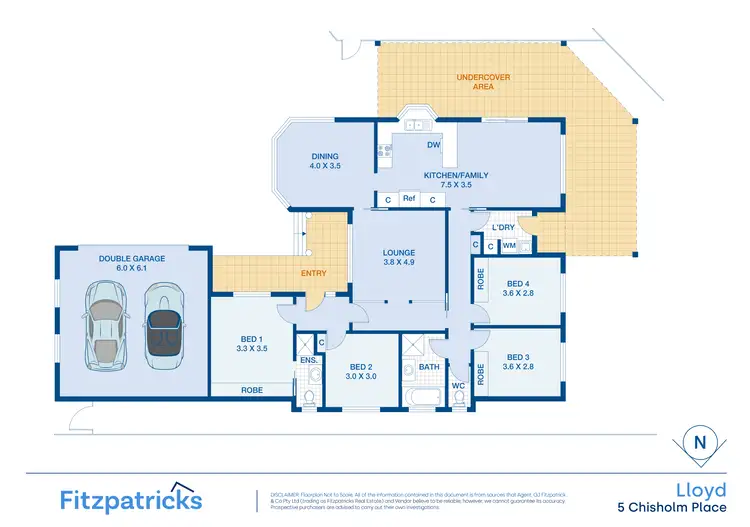 Floorplan of Homely house listing, 5 Chisholm Place, Lloyd NSW 2650