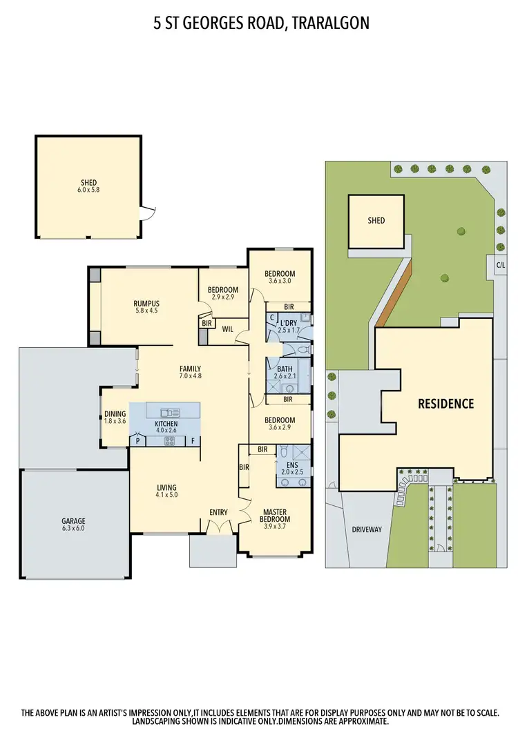 Floorplan of Homely house listing, 5 St Georges Road, Traralgon VIC 3844