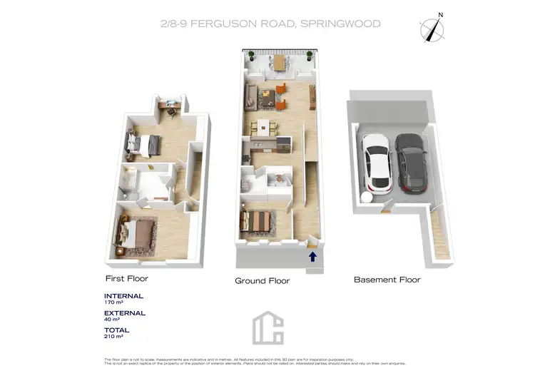 Floorplan of Homely townhouse listing, 2/8-9 Ferguson Road, Springwood NSW 2777