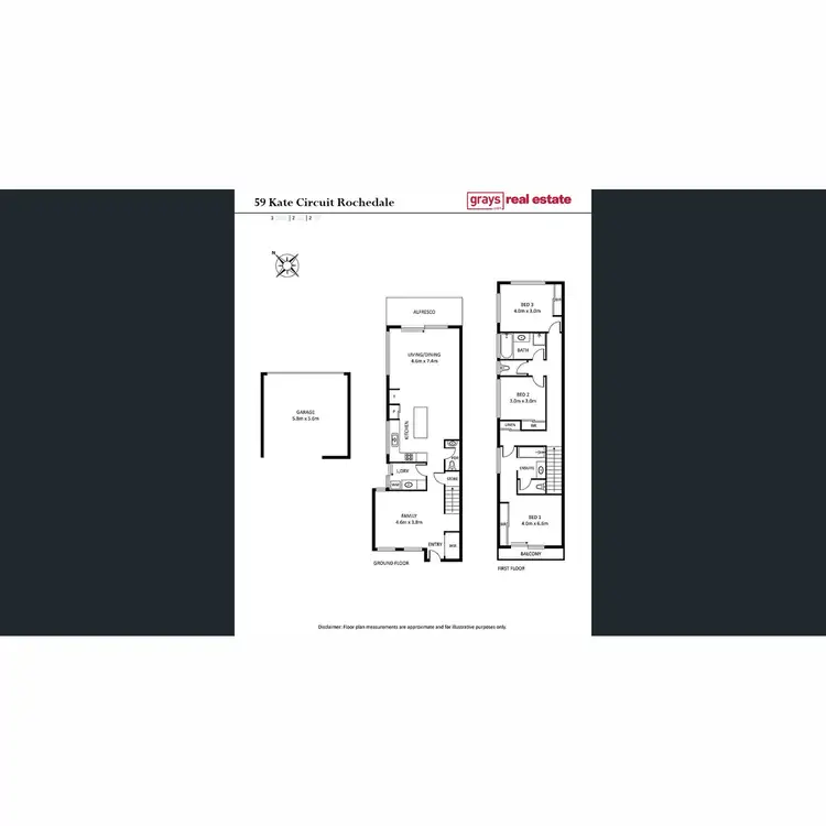 Floorplan of Homely townhouse listing, 59 Kate Circuit, Rochedale QLD 4123