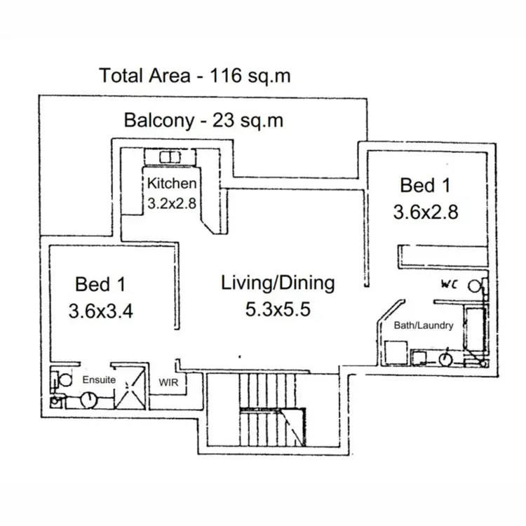 Floorplan of Homely unit listing, 4/14 Warren Street, St Lucia QLD 4067